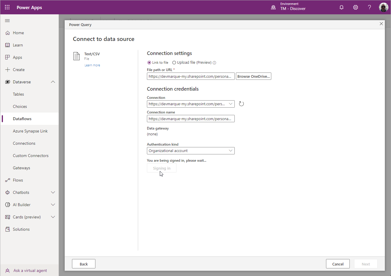 Configure Dataflow1